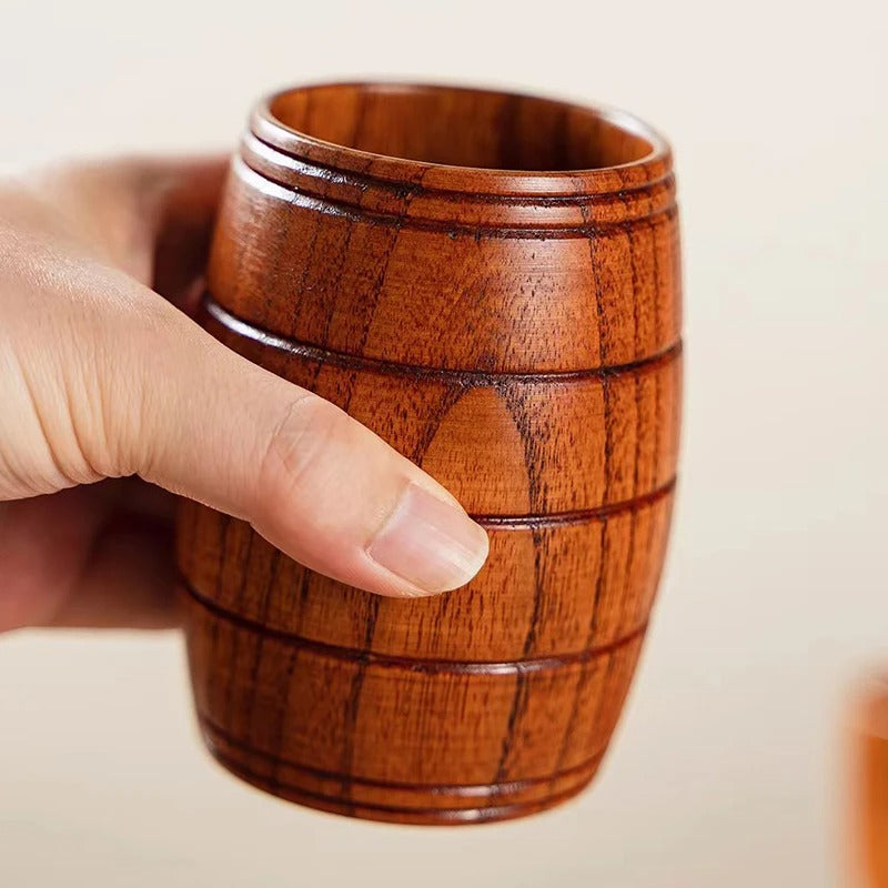Vasos de Madera Estilo Barril – Rústicos y Elegantes