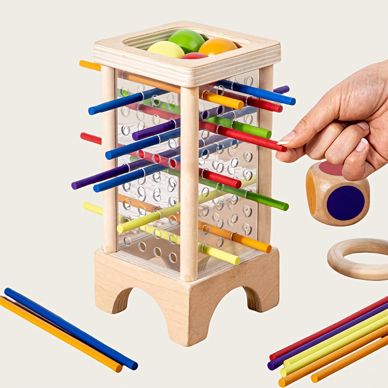 Torre de Equilibrio de Bolas de Madera