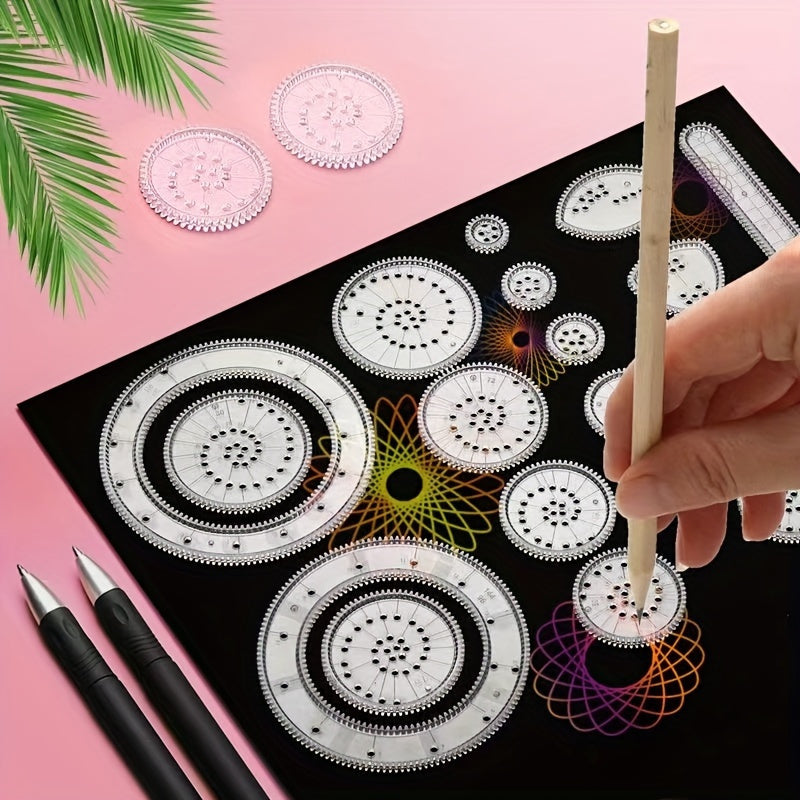 Set de Dibujo Espirógrafo Geométrico | Plantillas de Diseño Creativ
