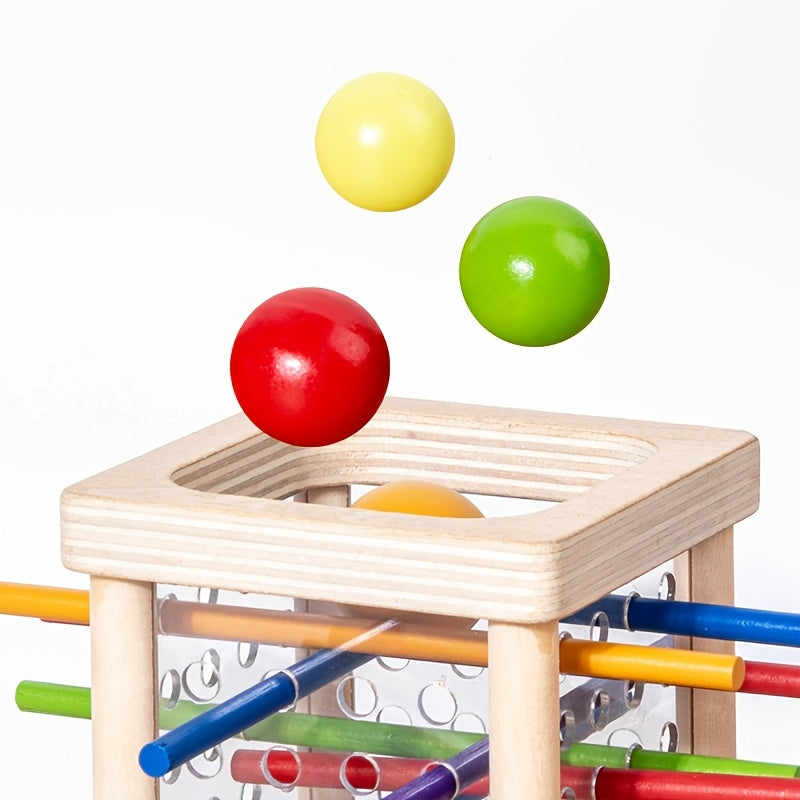 Torre de Equilibrio de Bolas de Madera