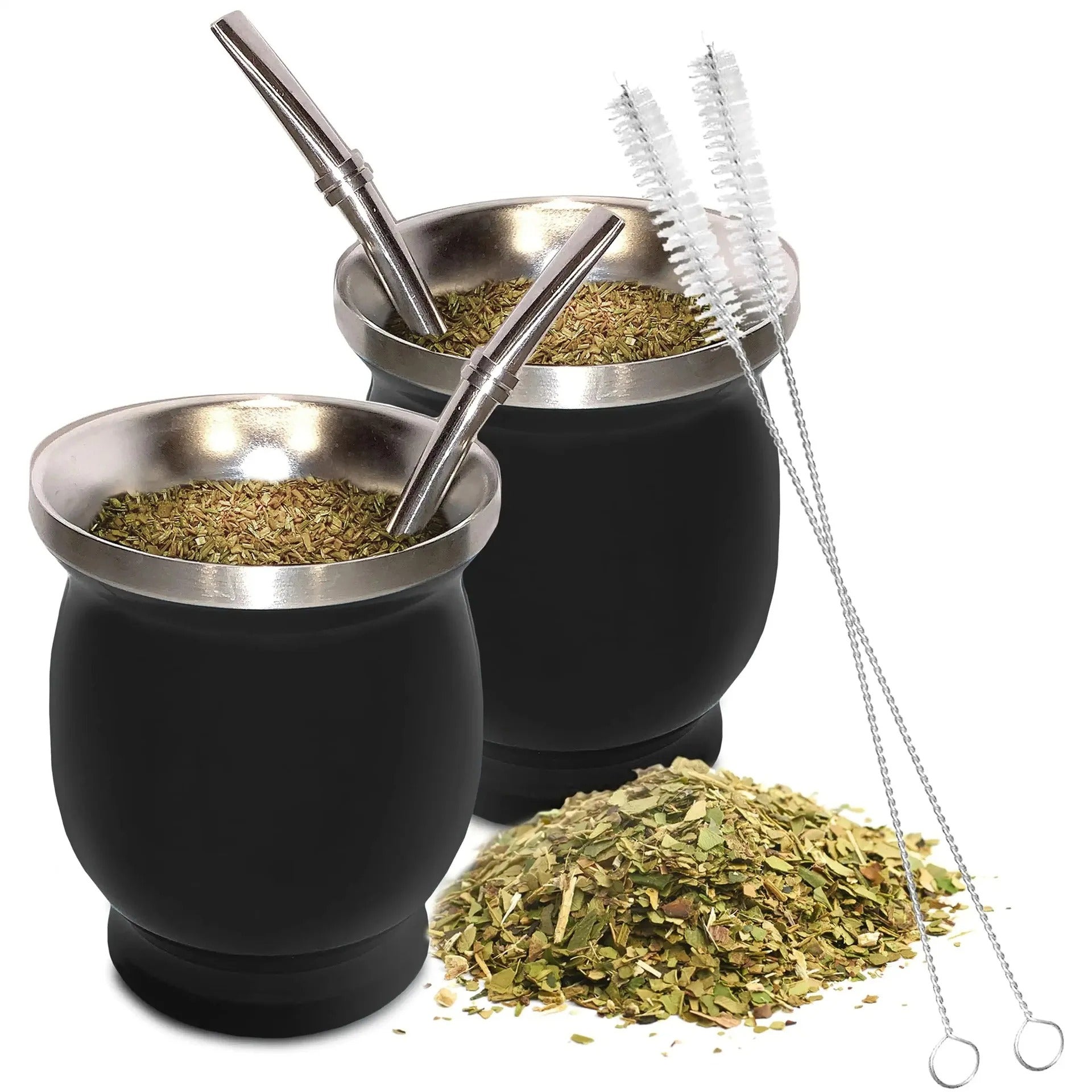Set de Mate con Bombillas y Cepillos de Limpieza