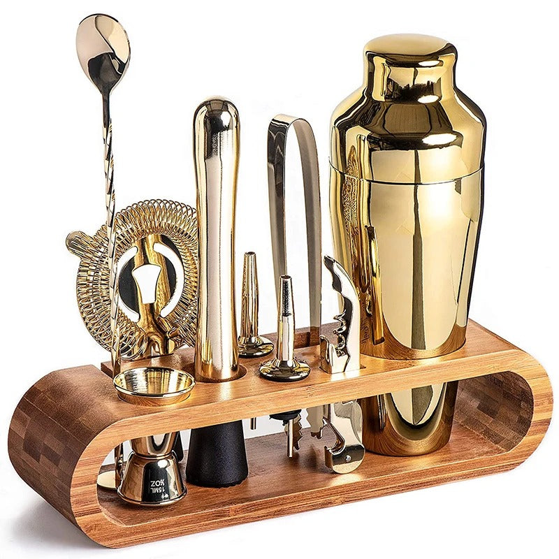 Set de Coctelería Dorado – Elegancia y Profesionalismo en tu Barra